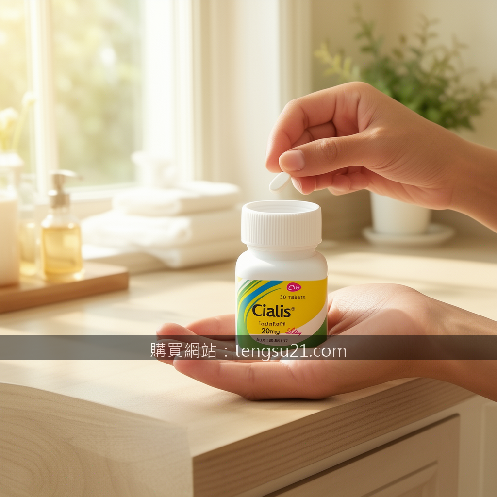 Lifestyle product photography. Place the Cialis 20mg 30 Tablets prescription med