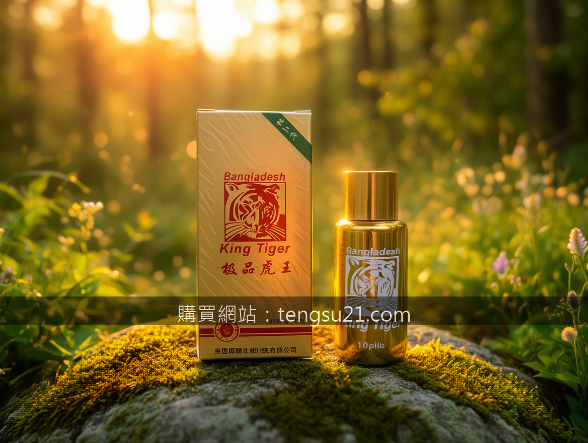 GOLDEN HOUR OUTDOOR with natural bokeh. Place the King Tiger 9800mg 10 pills sup