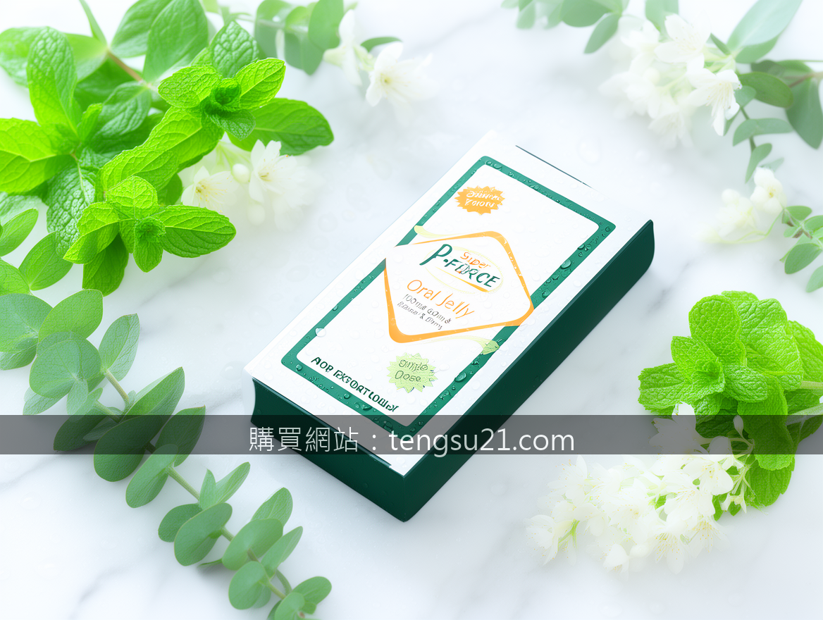 FRESH GREEN LEAVES with water droplets. Place the Super P-FORCE Oral Jelly 100mg